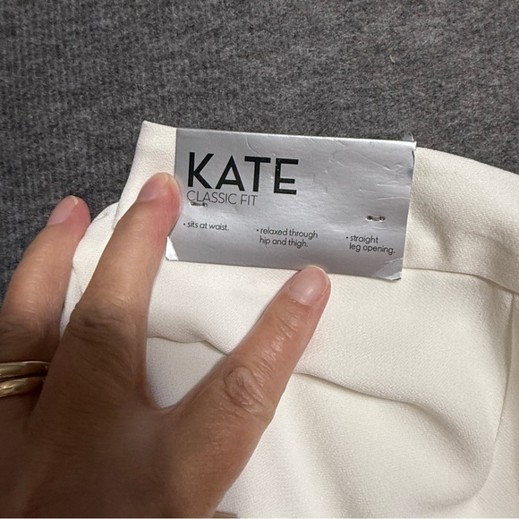 NWT Kasper Kate Classics Vanilla Ice Straight Leg Dress Pants Womens Size 12 - Picture 9 of 11